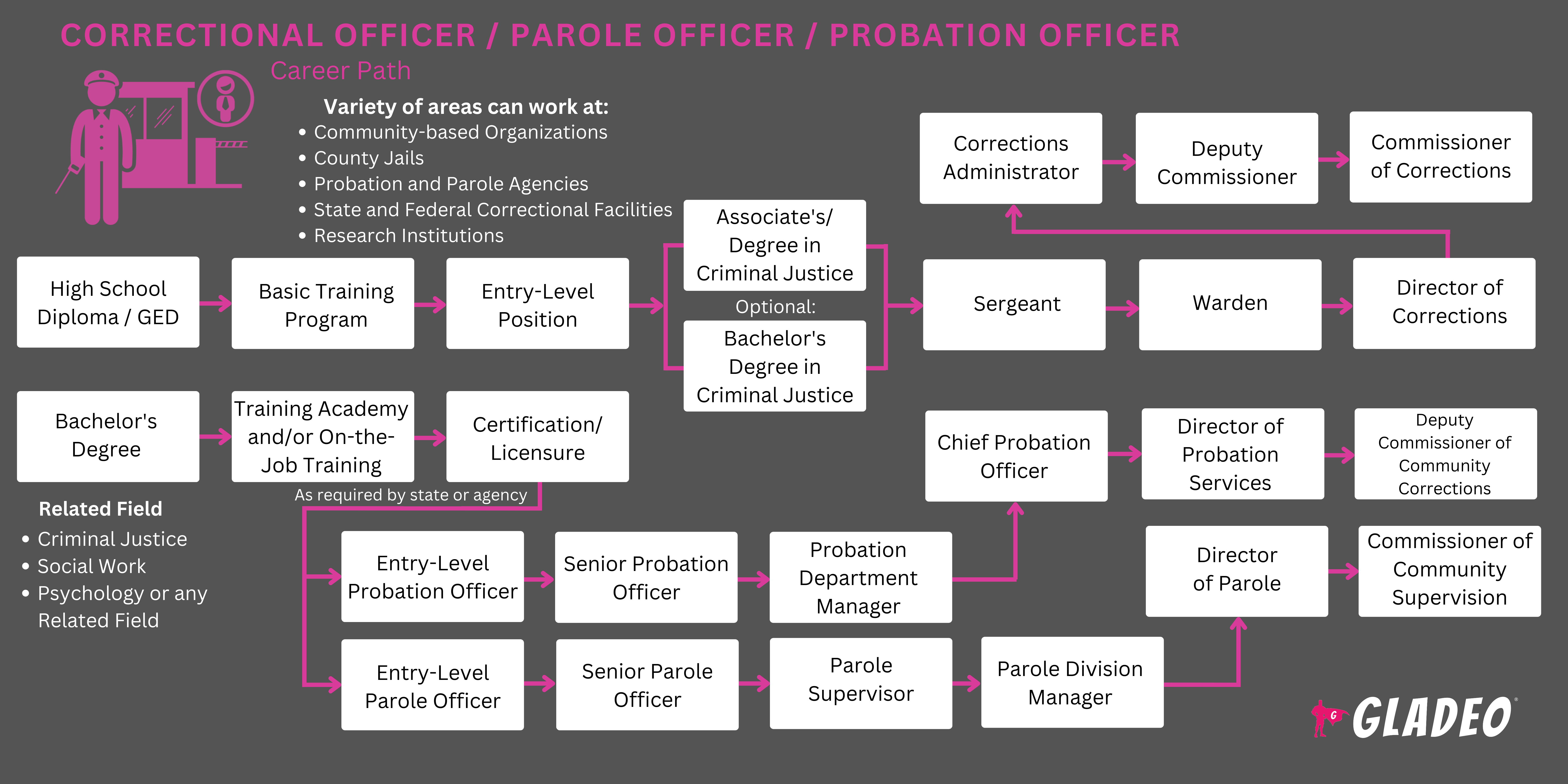 Plano de carreira para agente penitenciário/agente de liberdade condicional